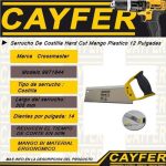 SERRUCHO CROSS.COSTILLA 12" M/PLAST - Imagen 5