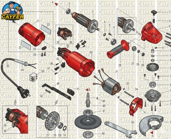 DESPIECE AMOLADORA BLACK AND DECKER G720 - Imagen 2