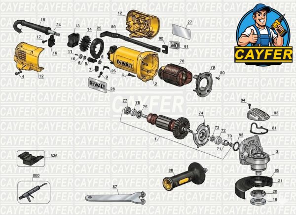 DESPIECE AMOLADOA DEWALT D28112 - Imagen 2