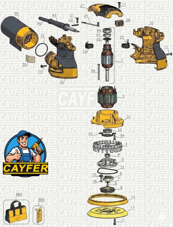 DESPIECE LIJADORA DEWALT DWE6421 - Imagen 2