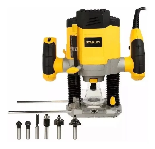 Fresadora Stanley SRR1200 1200W herramienta con 6 fresas - Imagen 2