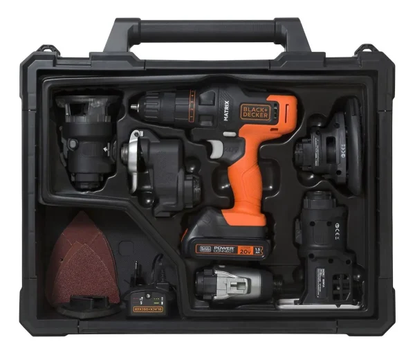 Kit Taladro Matrix 6 En 1 Herramientas + accesorio con maletín de transporte - Imagen 7