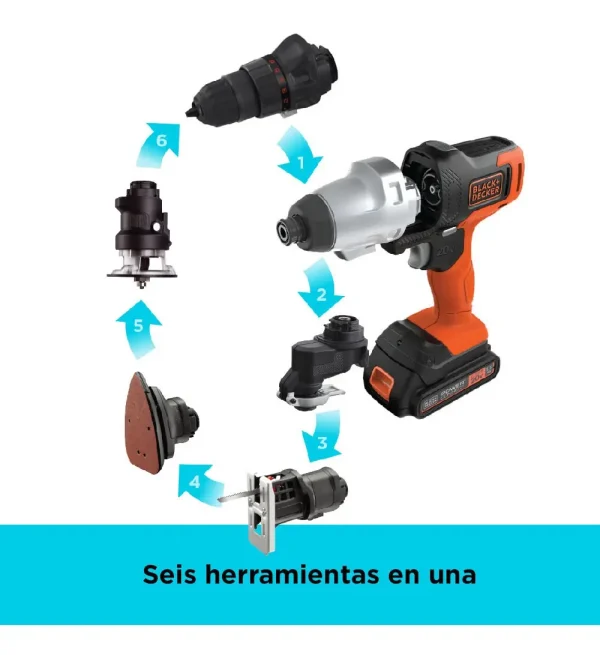 Kit Taladro Matrix 6 En 1 Herramientas + accesorio con maletín de transporte - Imagen 5