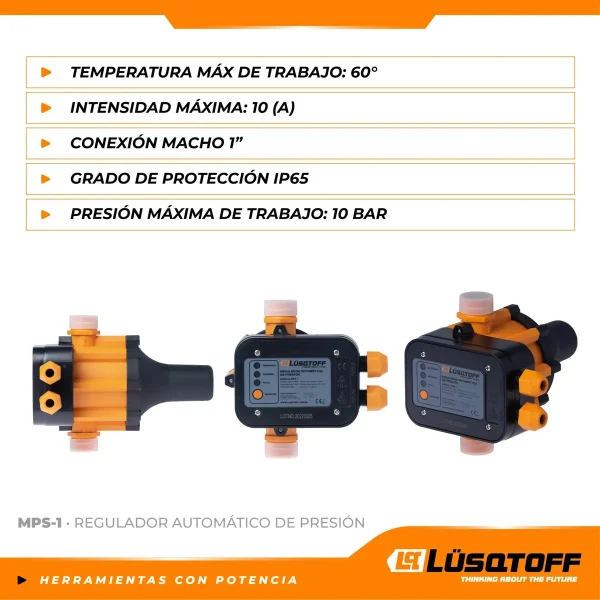 Regulador Automático de Presión Lusqtoff MPS-1 10bar - Imagen 2