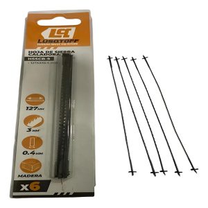 Set 6 Hojas De Sierra Caladora Banco 127mm Pelo 0.4 Lusqtoff